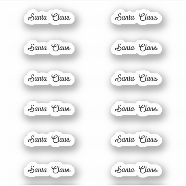 Adesivo Kiss-Cut Papai Noel Signature Amora 2 Negrito (Frente)