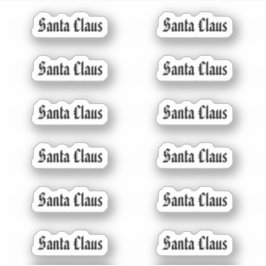 Adesivo Kiss-Cut Santa Claus Signature American Text