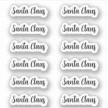 Kiss-Cut Santa Claus Signature Angela Script