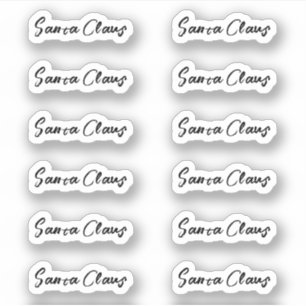 Adesivo Kiss-Cut Santa Claus Signature Branded Sticker