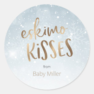Adesivo Kisses esquimó Obrigado Tags de Favor