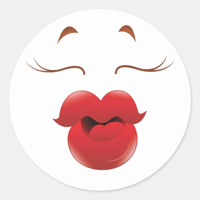 Adesivo Kissy Face Woman Cartoon (Frente)