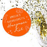 Adesivo Kit de Hangover da Bachelorette de Desenhos Rosa e<br><div class="desc">O desenho desenhado cor-de-rosa e vermelho desenhado à mão ilustra os adesivos do kit de ressaca de festa de solteira.</div>