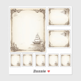 Adesivo kit de menu de navios piratas