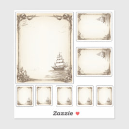 Adesivo Kit de menu Pirate Sail Ship