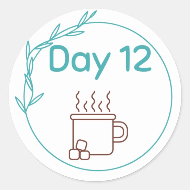 Adesivo Kit de Provando de Chocolate Dia 12 (Frente)