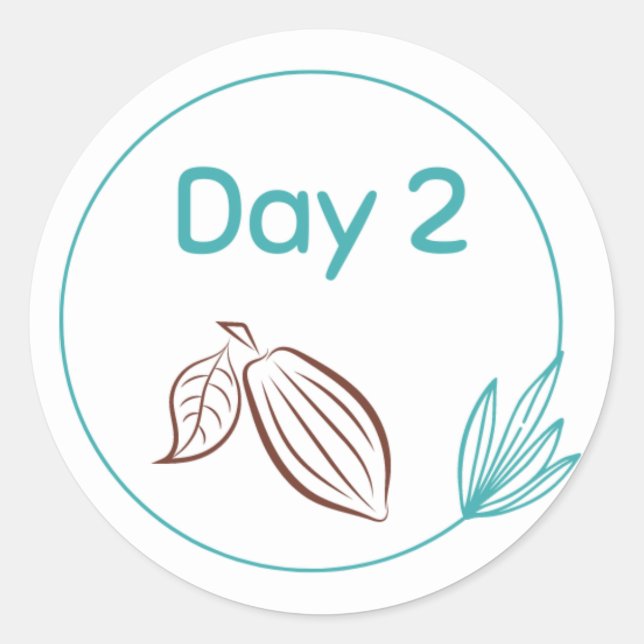 Adesivo Kit de Provando de Chocolate Dia 2 (Frente)