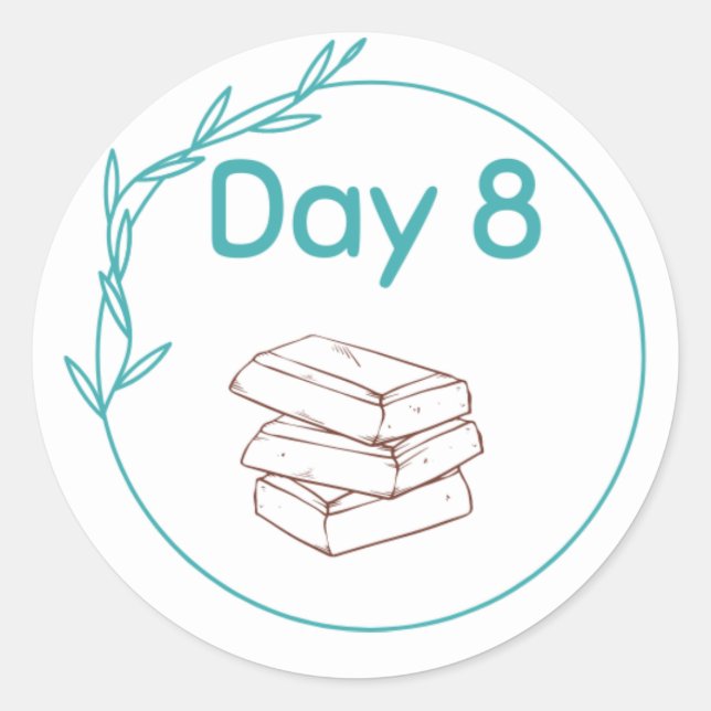 Adesivo Kit de Provando de Chocolate Dia 8 (Frente)