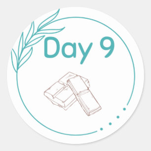 Adesivo Kit de Provando de Chocolate Dia 9