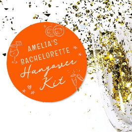 Adesivo Kit de Ressaca de Despedida de Solteira em Desenho