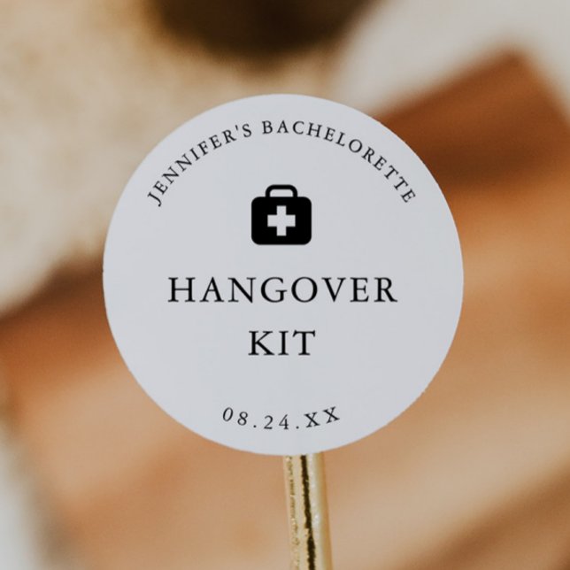Adesivo Kit de Ressaca Favorita da Festa de Despedida de S (Criador carregado)