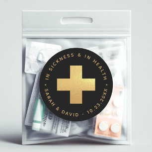 Adesivo Kit de Ressaca Ouro Negro Na Doença e na Saúde