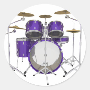 Adesivo Kit de tambor roxo:
