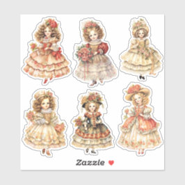 Adesivo Kit Diário de Vintage Victorican Christmas Girls