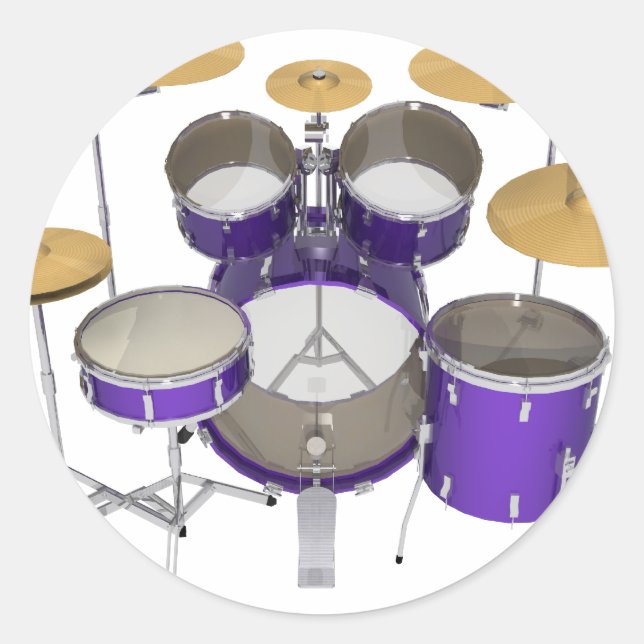 Adesivo Kit do tambor roxo: (Frente)