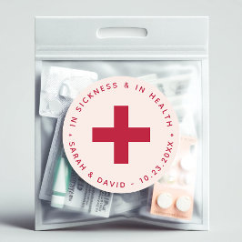 Adesivo Kit Ressaca Rosa e Vermelho Na Doença e Na Saúde
