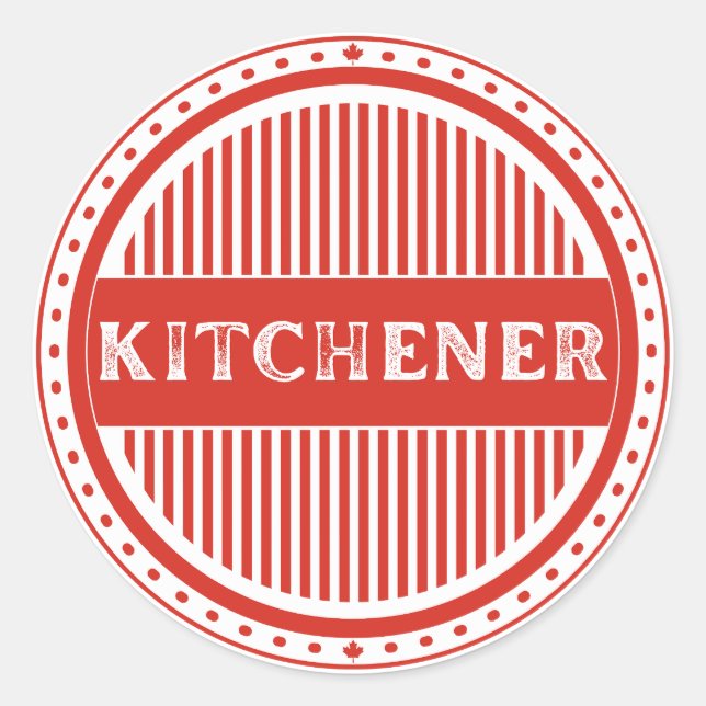 Adesivo Kitchener City Pride Emblem – Canadian Identity (Frente)