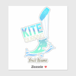 Adesivo Kitesurfing Vintage Kiteboarder Kite Surfing