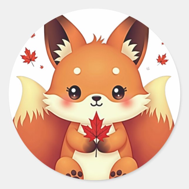 Adesivo Kitsune de Nove Caudas (Frente)