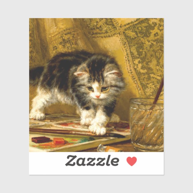Adesivo Kitten com pintura e escovas (Folha)