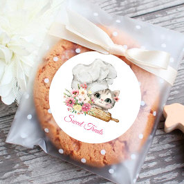 Adesivo Kitten do Kit de Chapéu de Chef de Padaria