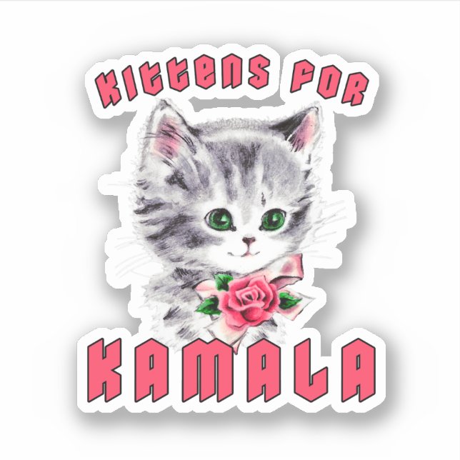 Adesivo Kittens para Kamala (Frente)