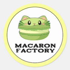 Adesivo Kitty Cat Matcha Macaron