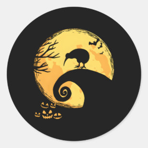 Adesivo Kiwi Bird E Moon Halloween