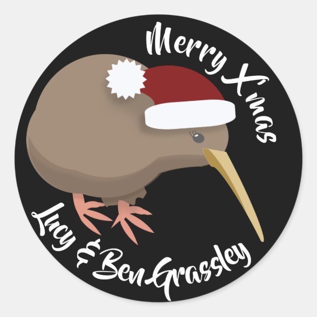 Adesivo Kiwi de Natal (Frente)