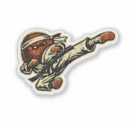 Adesivo Kiwi Taekwondo — Lutador de Chute Retro Vintage