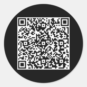 Adesivo Klassischer Rundaufkleber mit eigenem Código QR