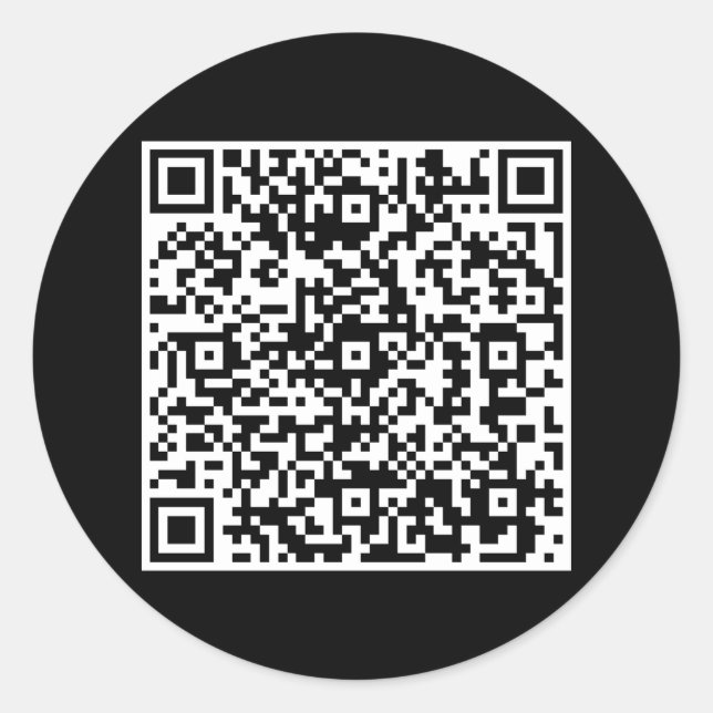 Adesivo Klassischer Rundaufkleber mit eigenem Código QR (Frente)
