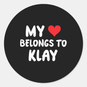 Adesivo Klay - Meu Coração Pertence a Klay - Amor
