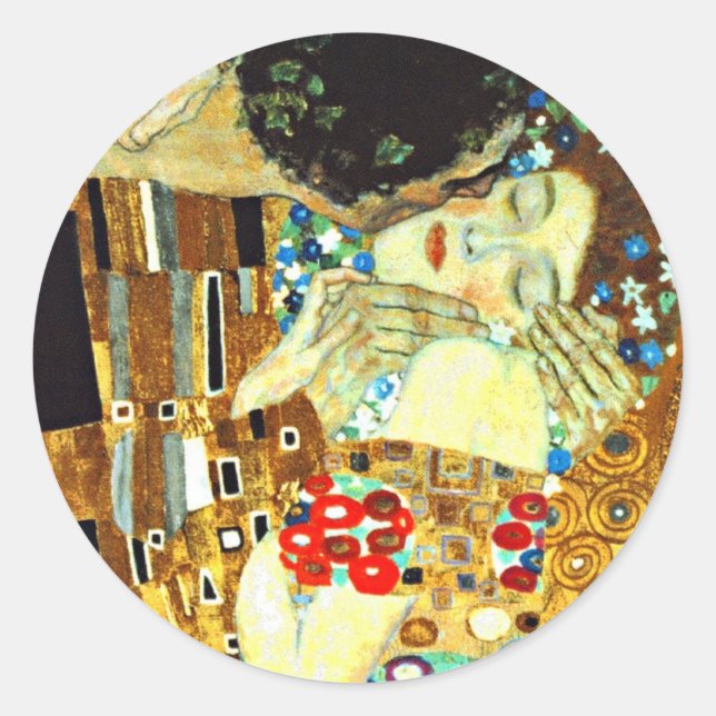 Adesivo Klimt - O Beijo (Frente)