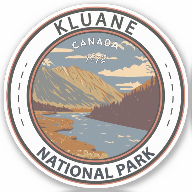 Adesivo Kluane National Park Ainda Brook Canadá Viagem Art (Frente)