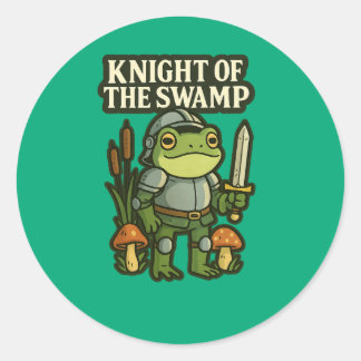 Adesivo Knight of the Swamp – Cute Frog Knight Sticker
