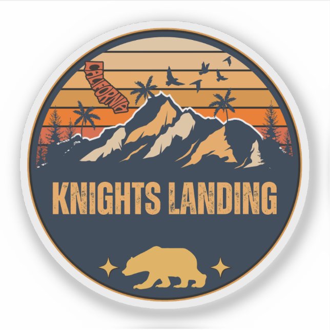 Adesivo Knights Landing, Califórnia (Frente)