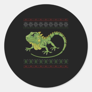 Adesivo Knit Iguana Reptile Reptilian Animal Gift