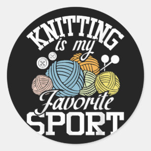 Adesivo Knitting Because Murder Is Wrong