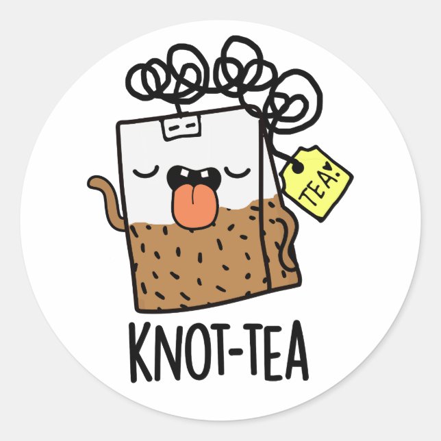 Adesivo Knot tea Funny Tea Pun (Frente)