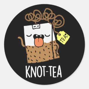 Adesivo Knot tea Funny Tea Pun Dark BG