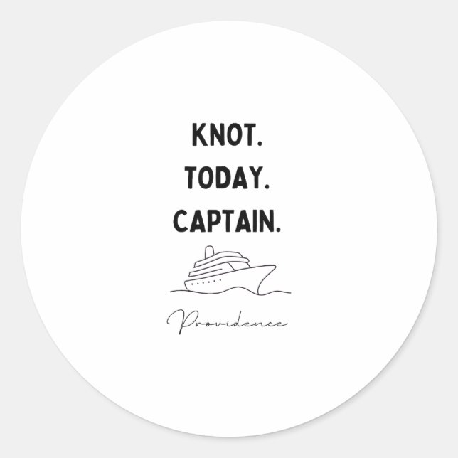 Adesivo Knot Today Captain Cruise Outfit Providence Rhode  (Frente)