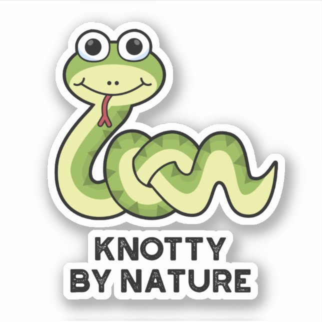 Adesivo Knotty Por Nature Engraçado Cobra Pun (Frente)