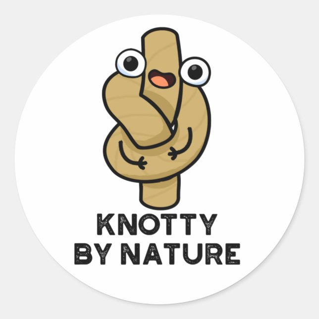 Adesivo Knotty Por Nature Engraçado Knot Pun (Frente)