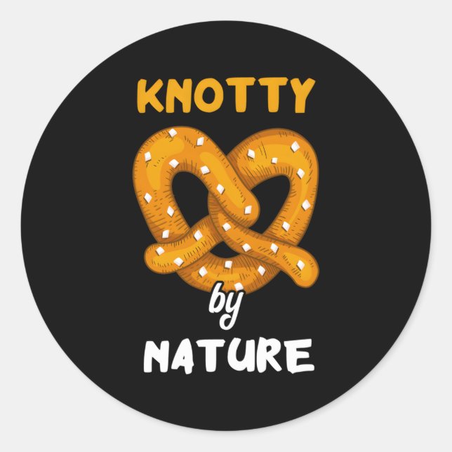 Adesivo Knotty Por Nature Pretzel Pun Salty Snack (Frente)