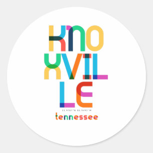 Adesivo Knoxville Tennessee Meados do Século, Arte Pop,