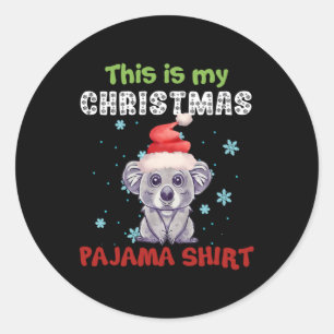 Adesivo Koala Bear Esta É A Minha Camisa De Natal