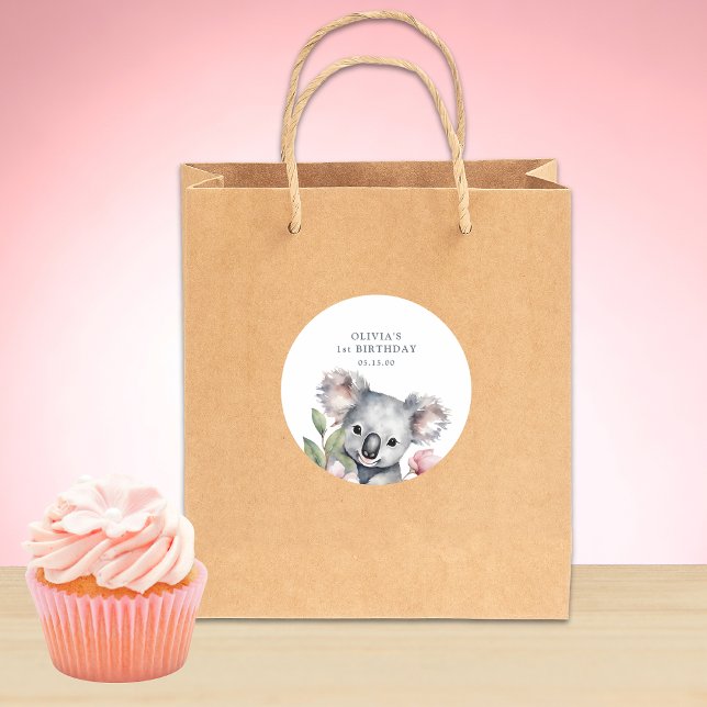 Adesivo Koala Bear FIrst Birthday (Criador carregado)