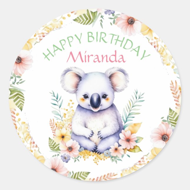 Adesivo Koala Bear Pensava Que O Aniversário Era Personali (Frente)
