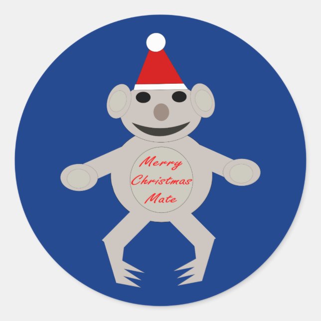 Adesivo Koala Bear Stickers no Natal australiano (Frente)